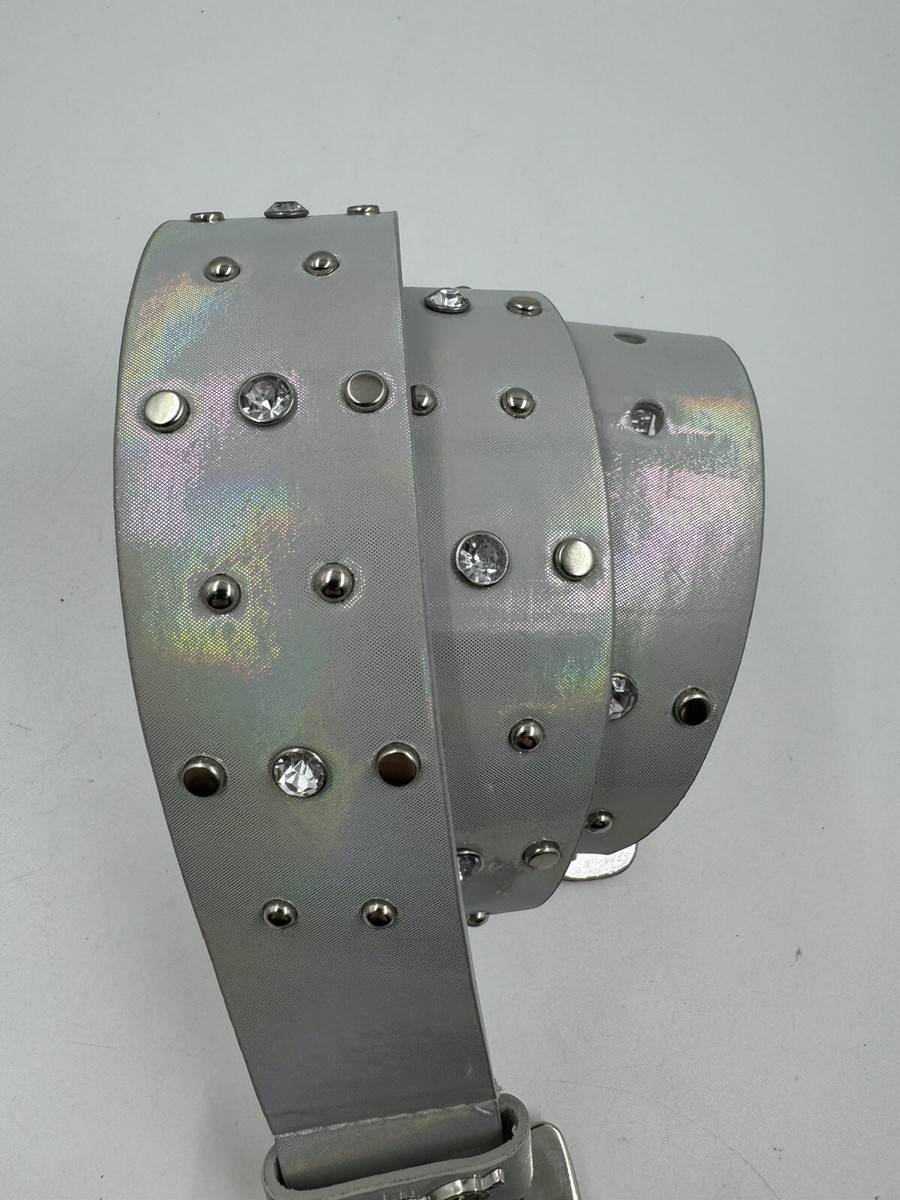 Guess Metallic Studded Faux Leather Belt iridescent Festival  display picture 1