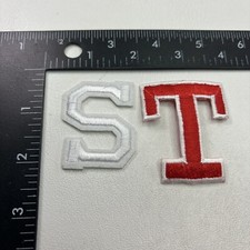Bundle Lot 2 Patches Letter Initials  S     T  Patch T082