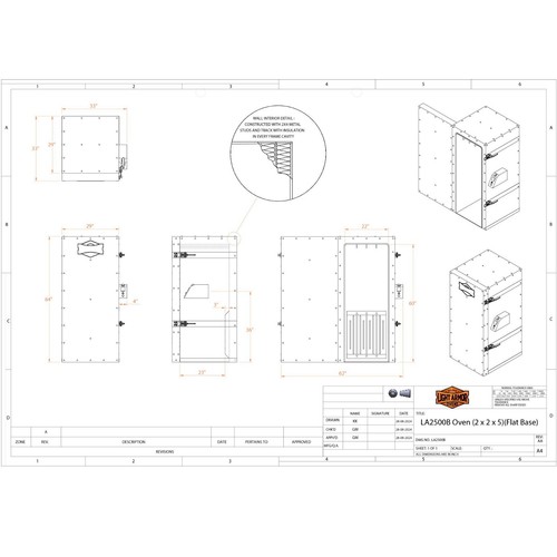 Powder Coating Oven, Cerakote Oven, Curing Oven (Inside: 2' W x 2' D x 5' T) - Picture 4 of 15