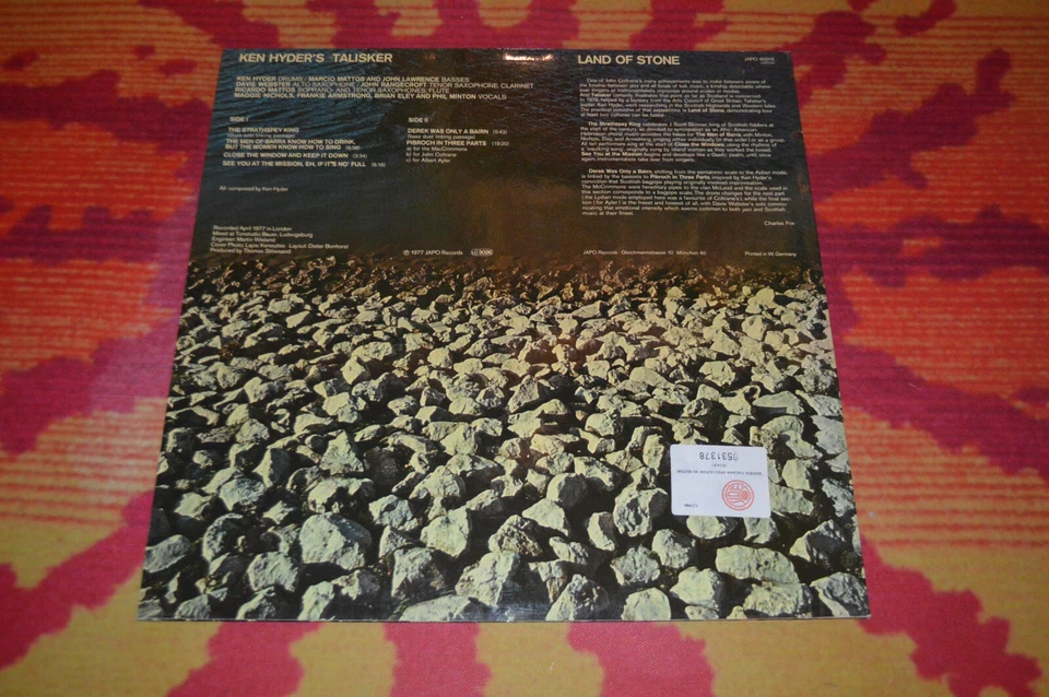 ♫♫♫ Ken Hyder's Talisker - Land of Stone JAPO 60918, Vinyl LP TOP ♫♫♫ - Bild 2 von 4