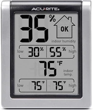 Wireless Indoor Thermometer Hygrometer Temperature Humidity Monitor Black