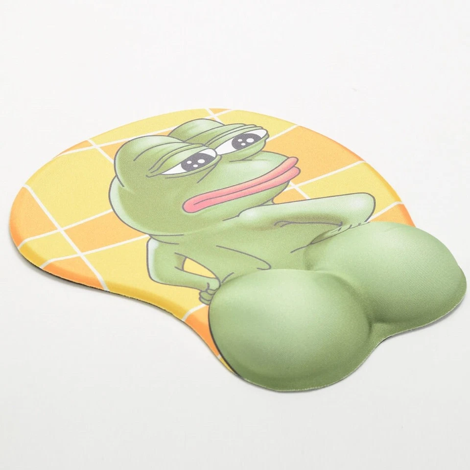 NEW Funny Sexy Soft Anime Mouse Pad Props Frog 3D Ass Mouse Mat Sad frog - Image 2 of 4