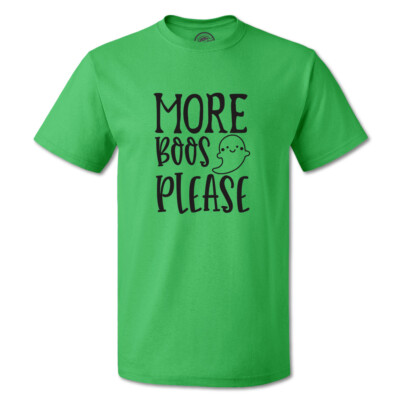 Funny Graphic T Shirts Halloween More Boos Please Cotton Bats Top Frankenstein