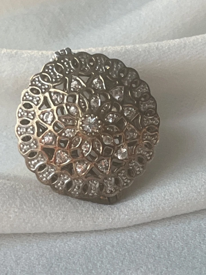 Michael Valitutti NH Gold Vermeil sterling Silver 925 Box hinged Ring #A6B01 - Imagem 2 de 4