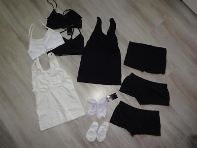 TOP!! 8 tlg. SHAPE WARE SET für DAMEN Gr S 36/38 by ESMARA LINGERY schwarz/weiß