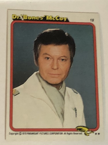 Star Trek 1979 Trading Card #12 Deforest Kelley - Picture 1 of 2