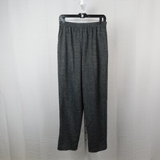 Alfred Dunner Elastic Waist Pull-On Straight Leg Twill Pants - 12, Black 924