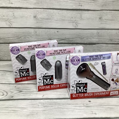Experiment Project Mc2: Glitter Brush And Perfume Roller Lot Of 3