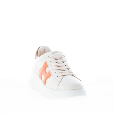 HOGAN レディーススニーカー オレンジ HOGAN women shoes H564 milk leather Rebel sneaker with brown