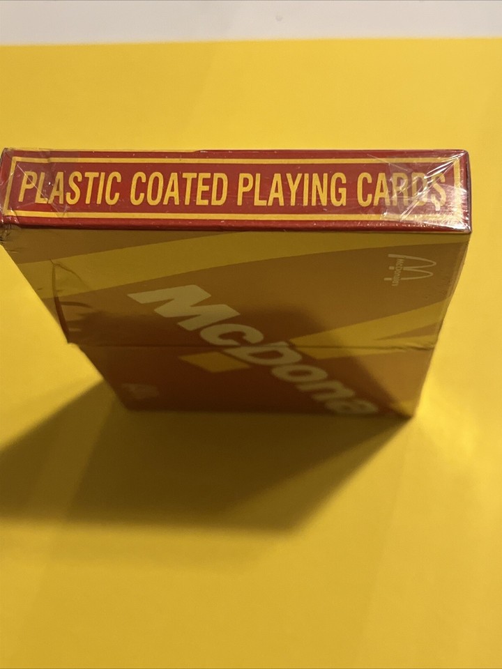 Vintage McDonald’s Sealed Plastic Coated Double Deck Of Playing Cards