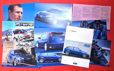 2001 FORD FOCUS RS Pre Launch Sales Brochure Pack featuring Colin McRae - MINT