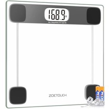 Scale for Body Weight Digital Bathroom Weighing Bath Scale Tempered Glass LCD...