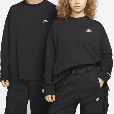 美品、Nike ブラック 長袖シャツ PEACEHUMANONE Nike x Peaceminusone G-Dragon Long Sleeve Shirt DR0098-010