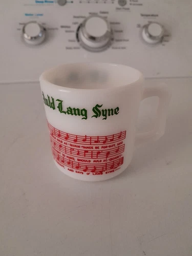 1960’s Hazel Atlas Tom & Jerry Egg Nog Cup Mug "Auld Lang Syne"