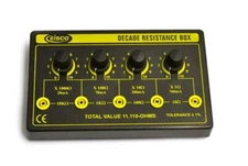 Eisco Labs 4 Decade Resistance Box, Variable from 0-11,110 Ohms, 0.5W... 