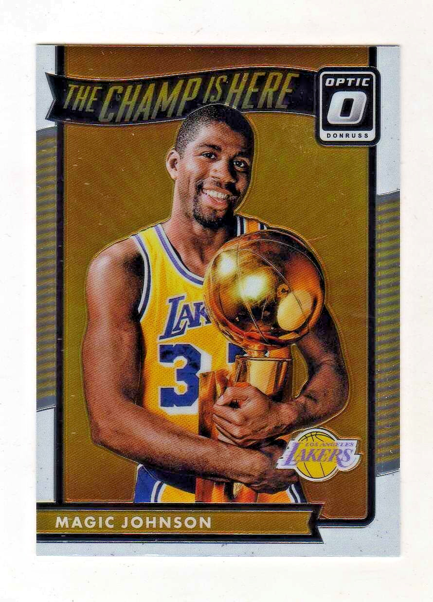 2016-17 Donruss Optic The Champ is Here #15 ... Magic Johnson ... Lakers