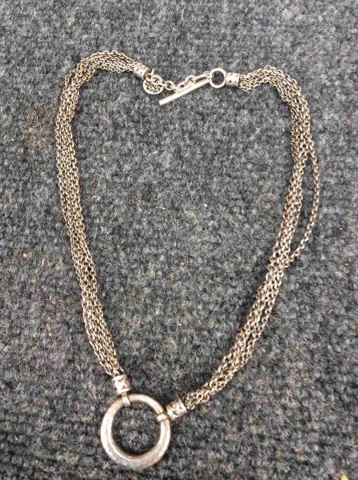 Impresionante Lois Hill Bali Indonesia plata esterlina 925 ornamentado collar de palanca Foto 2 de 4