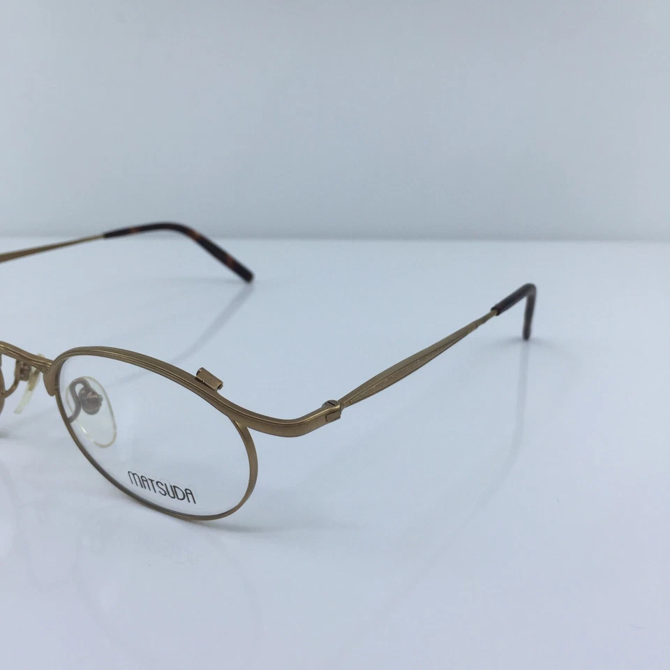 Nuevas gafas vintage Matsuda 2845 C. GP cepilladas oro mate 48-19-135 mm Japón Foto 2 de 4