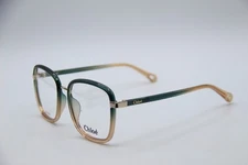 NEW CHLOE CH0034O 012 CLEAR BLUE BROWN AUTHENTIC FRAMES EYEGLASSES 50-18