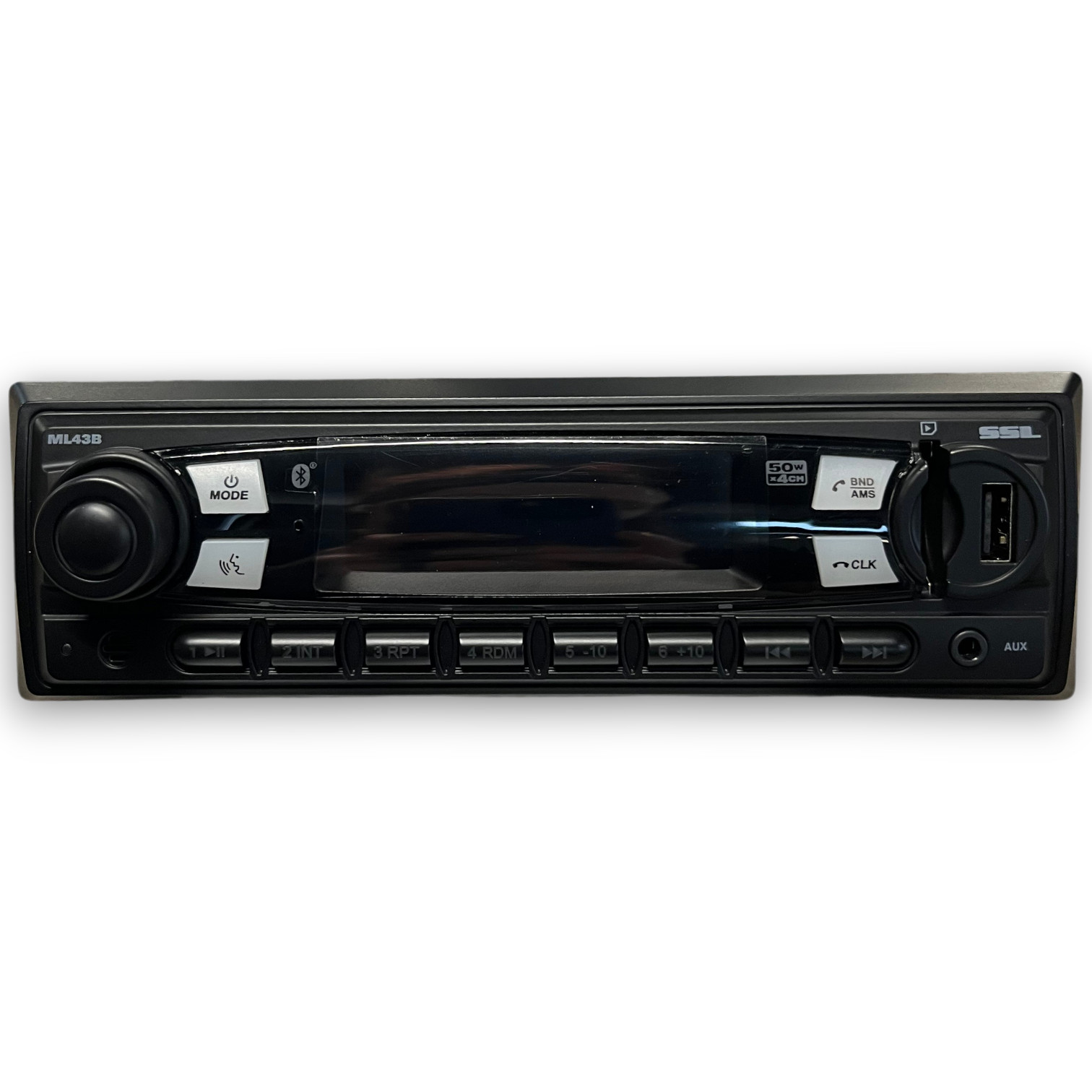 Sound Storm Labs ML43B Single DIN Bluetooth Car Stereo USB SD AM FM Radio Remote