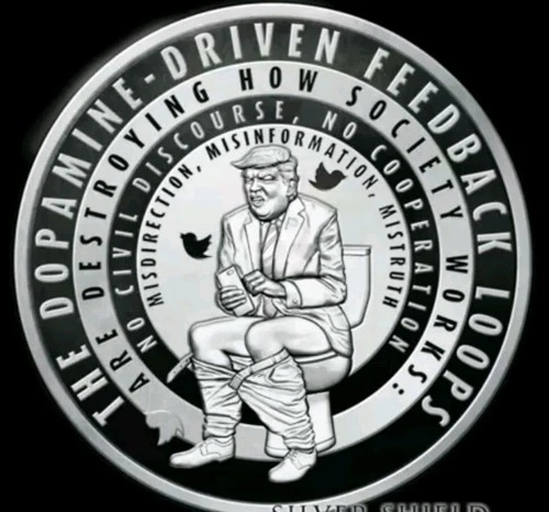 2019 1 OZ Trump Twitter Proof - Silver Shield Series #9**Low 737 Mintage**