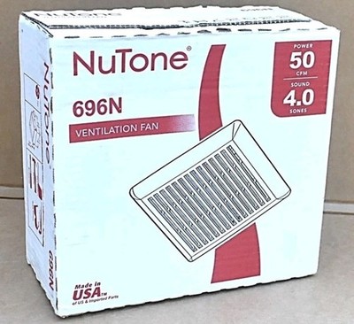Nutone Basic Ventilation Fan 696N New Sealed 50 cfm 4.0 sound
