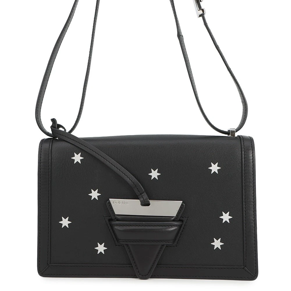 Loewe — LOEWE Barcelona Stars Shoulder Bag Leather Black 302.30EM15