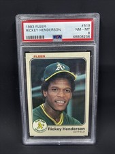 1983 Fleer - Rickey Henderson #519 PSA 8