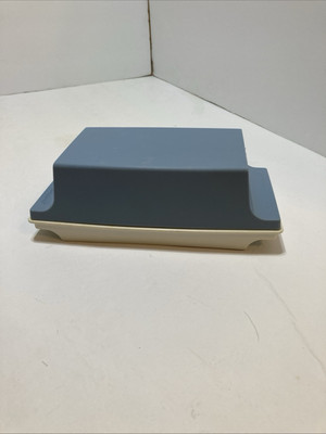 VTG Tupperware Blue Cover Butter Dish Double Stick Container