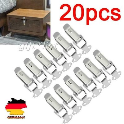 20 Stück Spannverschluss Scharniere Schnappverschluss Klappbar Abschließbar Neu