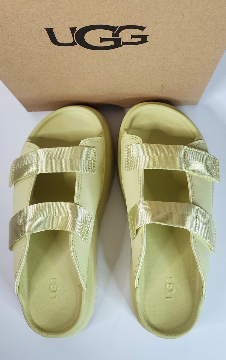UGG Goldenglow Slide Platform Sandals Golden Apple Yellow 1166513K