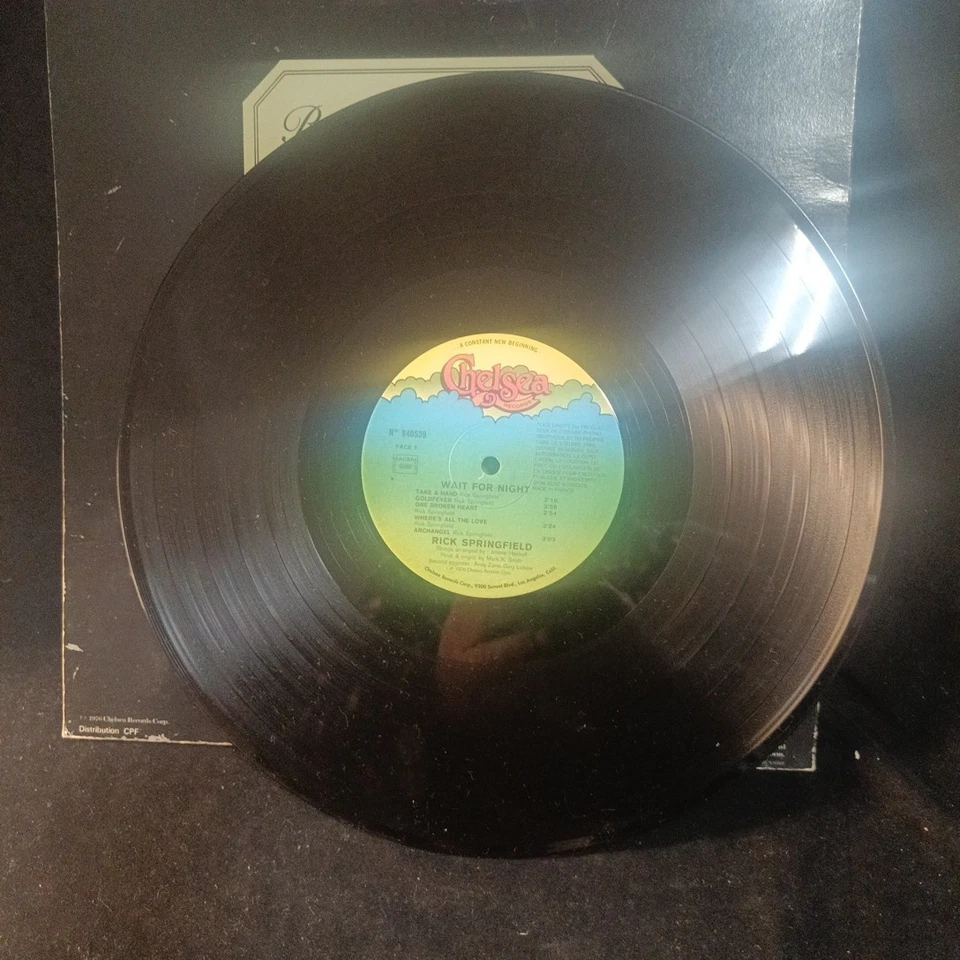 Vinyle Rick Springfield Wait For Night Chelsea Records Corp 1976 TBE. - Photo 3/4