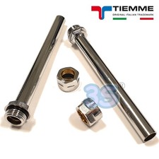 Kit tubi cromati con adattatori per valvole calorifero cromo TIEMME