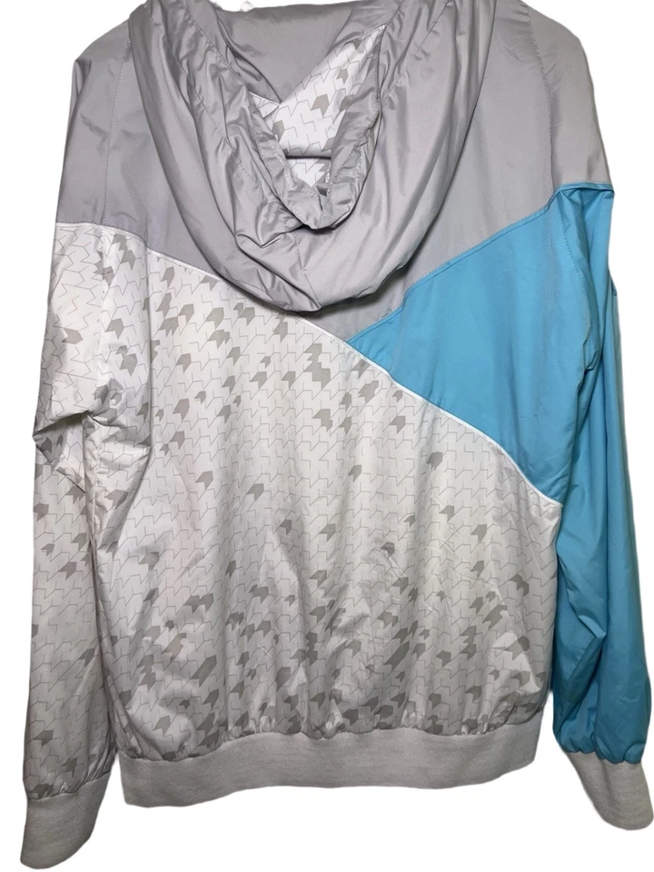 Chaqueta cortavientos Y2K AOP Element para hombre cremallera completa gris y azul ligera M Foto 2 de 4