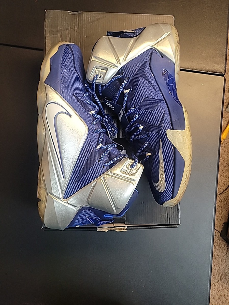 Nike LeBron 12 What If Blue Silver Size 13 Men\'s Basketball Shoes 684593-410 Buy Nike LeBron 12  main image 2