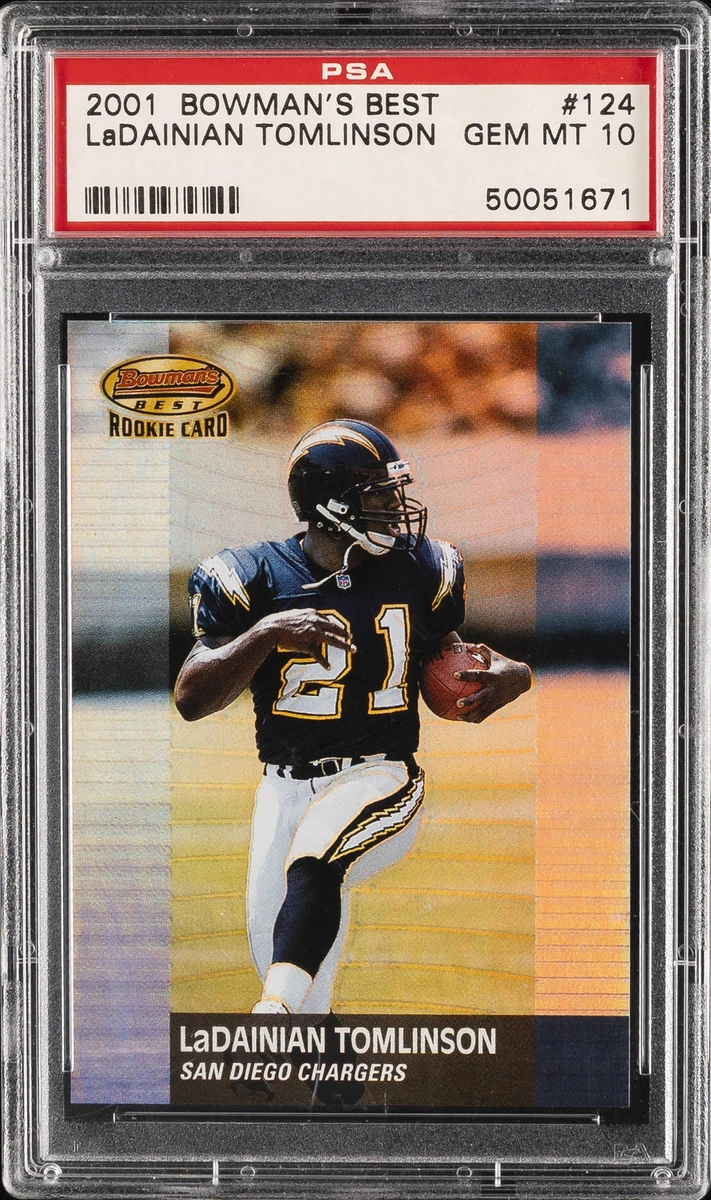 その他 Bowman Relics Auto LaDainian Tomlinson 2001 BOWMAN'S BEST #124 LADAINIAN TOMLINSON ROOKIE RC #/1499 PSA