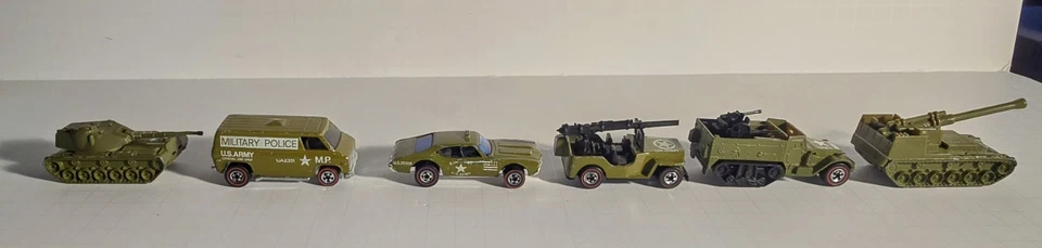 ***EXTREMADAMENTE RARO 1976 exclusivo de Chicago Hot Wheels máquinas militares paquete de 6*** Foto 2 de 4