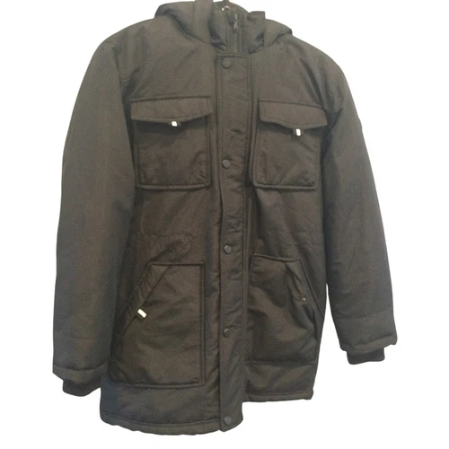 Cappotto bambino Michael Kors taglia 14 16 XL parka nero giovane ragazza lungo con cappuccio invernale