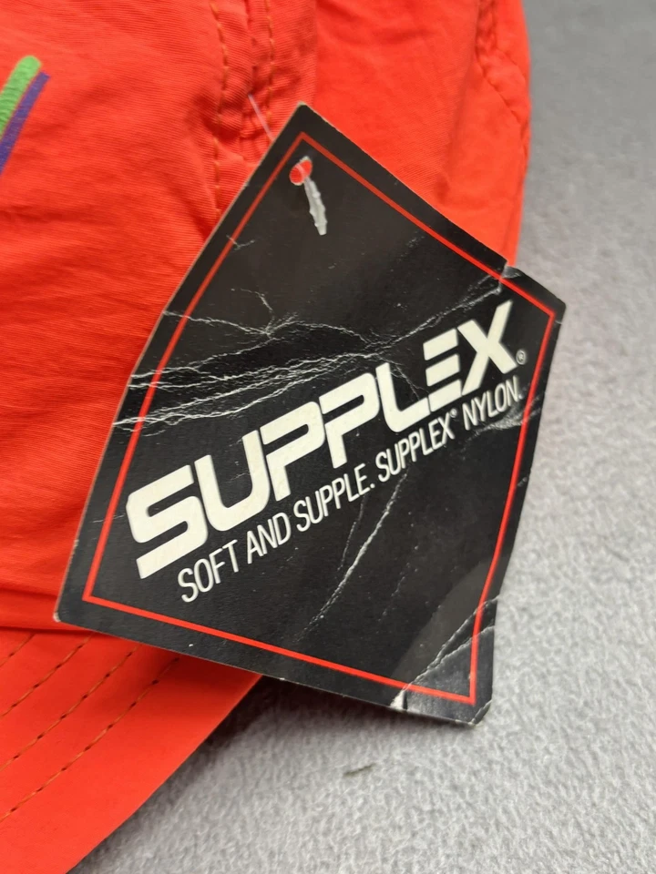 DE COLECCIÓN Gorra Budweiser Snap Back Naranja Adelante Supplex Hecha en EE. UU. Para Hombres Años 90 Foto 3 de 4