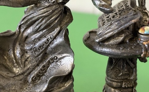 Gallo Ridolfi Wizard Book Of Spells 4” Wide Pewter 1993 Figurine - Picture 6 of 9
