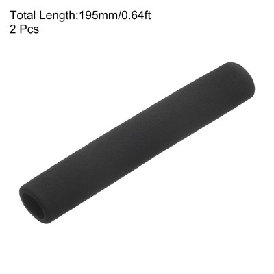 Uxcell Foam Tubing For Handles - 1-inch ID Pipe Insulation Grip, 2 Pack Black
