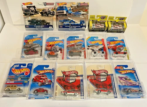 Vintage Racing theme diecast cars Hot Wheels M2 lot of 14 mint unopened