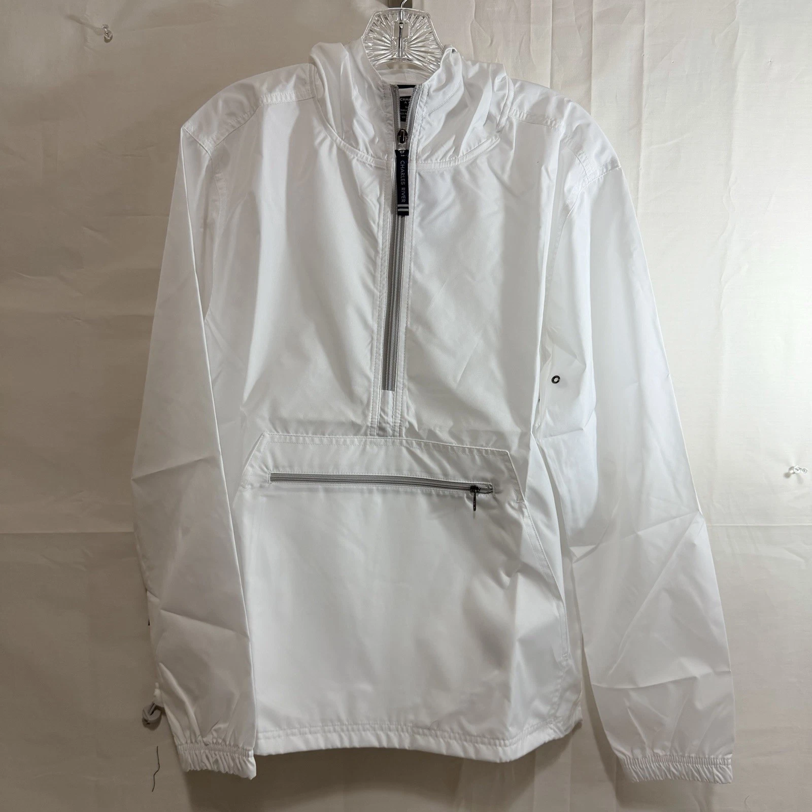 Charles River Unisex Pack-N-Go Pullover Jacket White XS