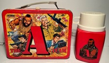 Vintage 1983 The A-Team Metal Lunchbox and Plastic Thermos (B155)