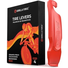 Ultra Strong Bike Tire Levers | 4 Pack | Lava Red
