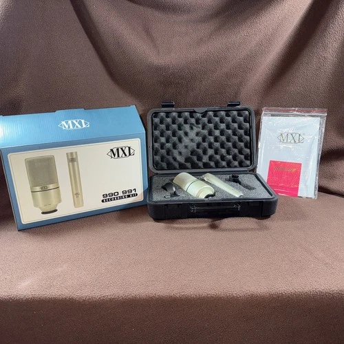 MXL 990/991  Condenser Microphones Recording Kit With Carry Case & shock mount