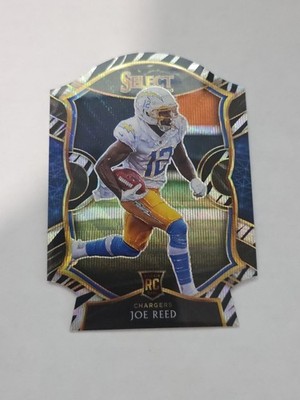 2020 Panini Select Concourse Zebra Prizm Die-Cut Joe Reed #97 LA Chargers SSP