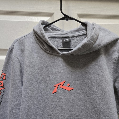 Vintage 1991 Rusty Surfboards Hoodie Pullover Gray Sweater Size G - LARGE *READ* - Picture 6 of 15