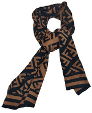 Fendi Roma Scarf 100 Wool Wrap Rectangular Stole