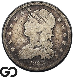 1835 Capped Bust Quarter Scarce Survivor